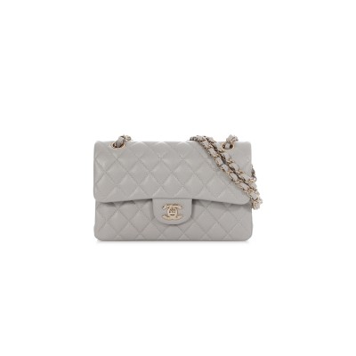 CHANEL CAVIAR QUILTED SMALL CLASSIC DOUBLE FLAP 1302411 (23*14*6cm)